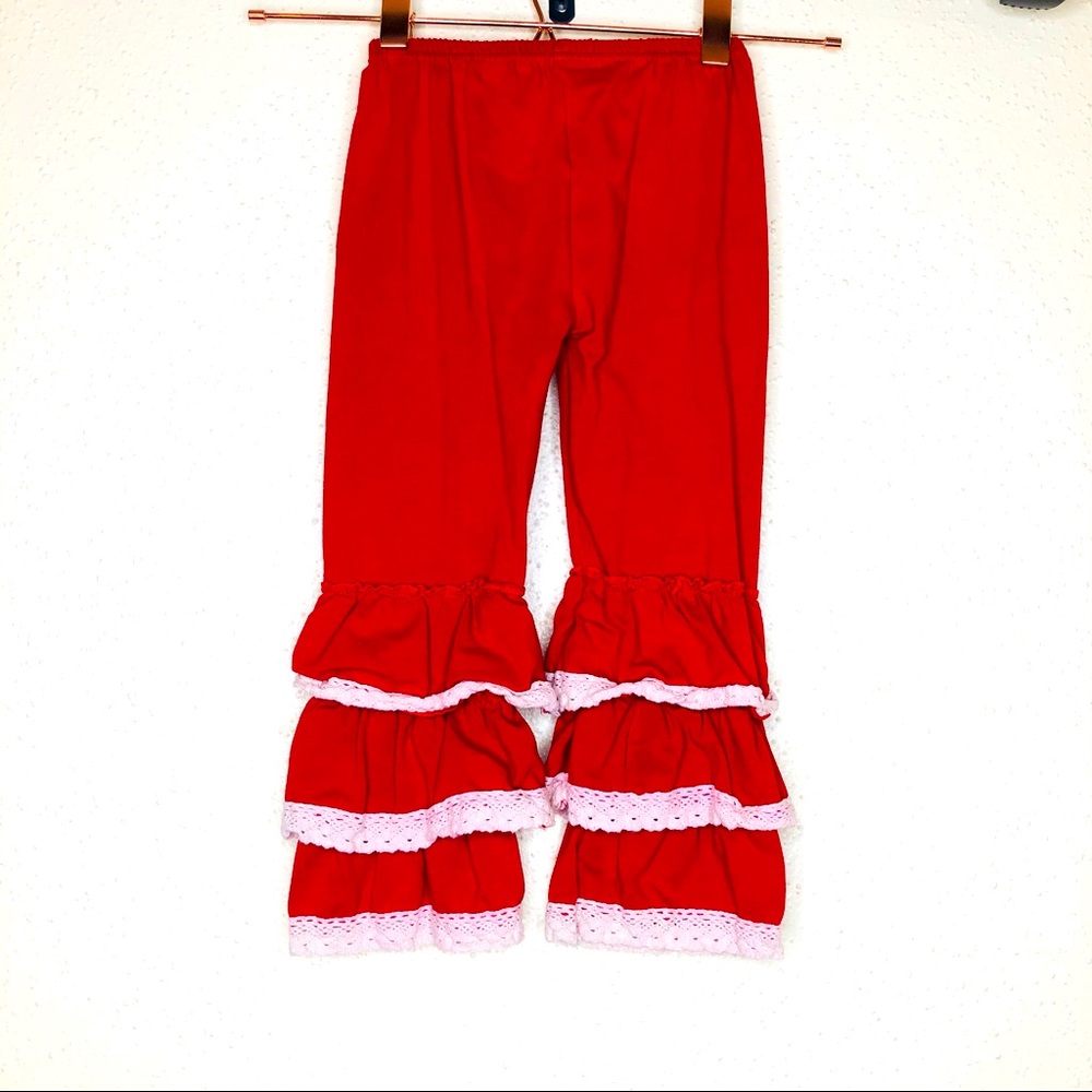 Tutu & Lulu Red Ruffle Pants - Picture 3 of 5